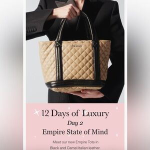 MZ Wallace All Leather Small Empire “Chanel” Tote gorgeous with tag detached